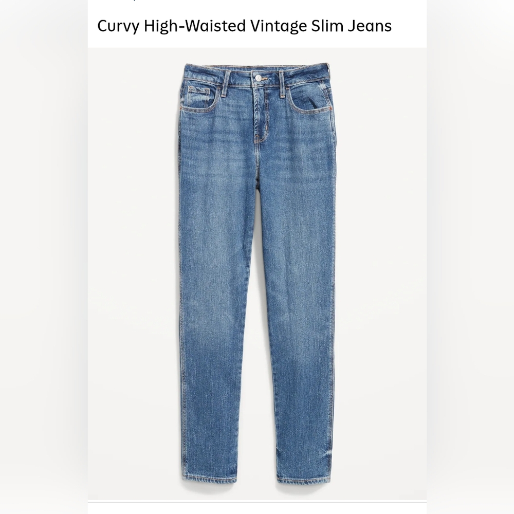 Old Navy Sz 16 Tall Mid Rise Vintage Blue Jeans